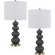 Carlisle 26 inch 100.00 watt Dark Grey Table Lamp Set Portable Light
