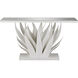 Agave 60.25 inch Gesso White and Mirror Console Table, Marjorie Skouras Collection