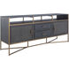 Jameson Natural Black / Black Faux Shagreen / Stained Gold Cabinet