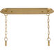 Glassara 8 Light 48 inch Legacy Brass Linear Chandelier Ceiling Light