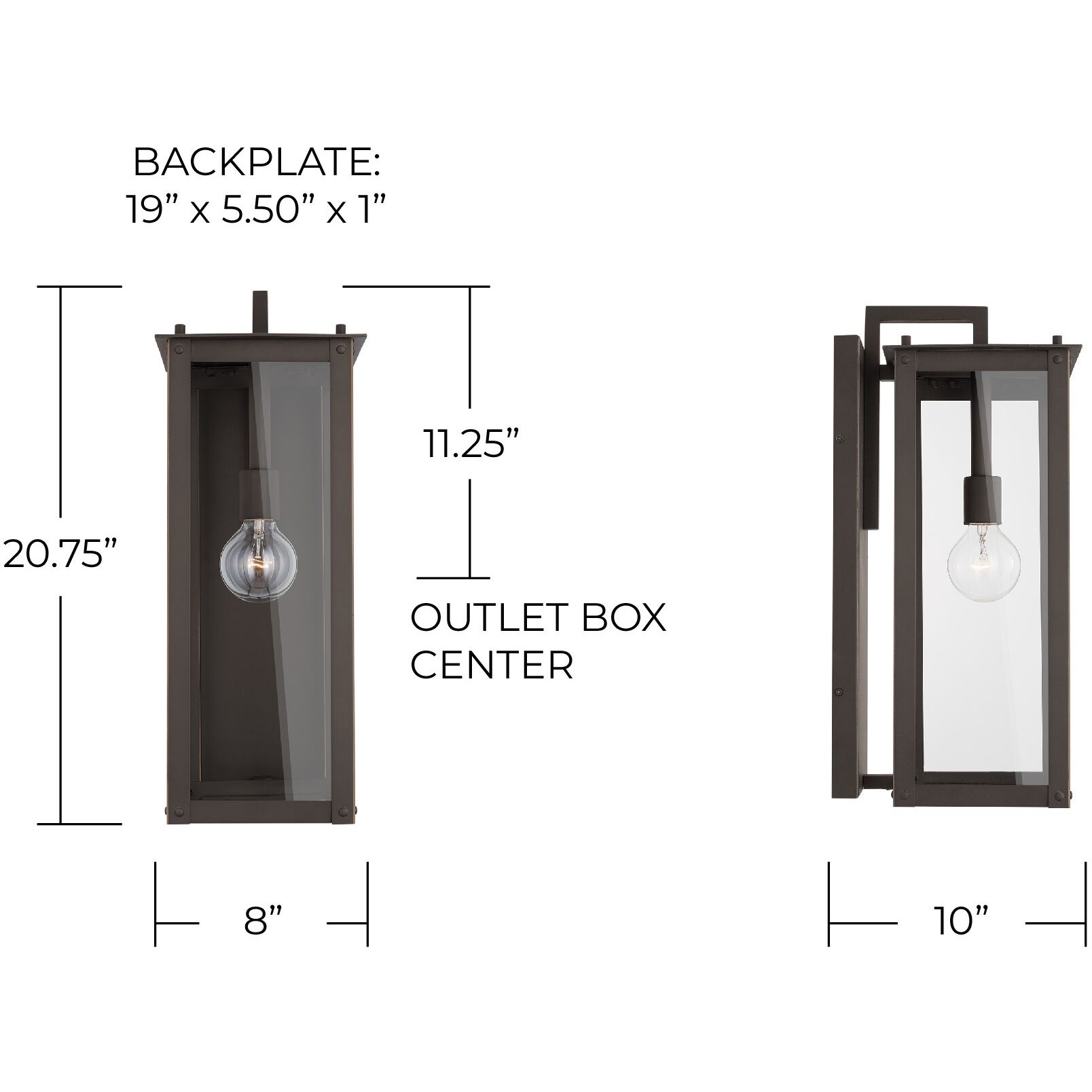 Hunt 1 Light 21 inch Oiled Bronze Outdoor Wall Mount in Incandescent