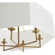 Oxford 6 Light 32 inch Antique Brass Chandelier Ceiling Light