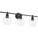 Syracuse 3 Light 28 inch Black Wall sconce Wall Light