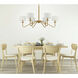Transitional 6 Light 42 inch Natural Brass Chandelier Ceiling Light