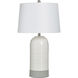 Evian 30 inch 100 watt Grey and Off White Table Lamp Portable Light