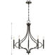 Woodlawn 5 Light 28 inch Mediterranean Bronze Chandelier Ceiling Light