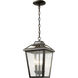 Bayland 3 Light 9 inch Oil Rubbed Bronze Outdoor Chain Mount Ceiling Fixture in 7.05