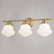 Huntley LED 24 inch Natural Brass Bathroom Light Wall Light