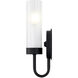 Fusion Collection 1 Light 7.75 inch Matte Black ADA Wall Sconce Wall Light, Anchor Family