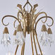 Tulipani 6 Light 28 inch Winter Brass Chandelier Ceiling Light