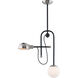 Mingle LED LED 6 inch Black/Satin Nickel Single Pendant Ceiling Light in Black and Satin Nickel