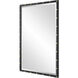 Benedo 35.88 X 24 inch Matte Black with Plated Brass Vanity Mirror