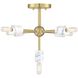 Star Dust 5 Light 16.5 inch Brushed Gold Semi Flush Mount Ceiling Light