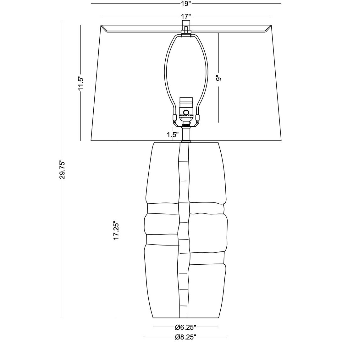 Dorian 29.75 inch 150.00 watt Off-White Table Lamp Portable Light