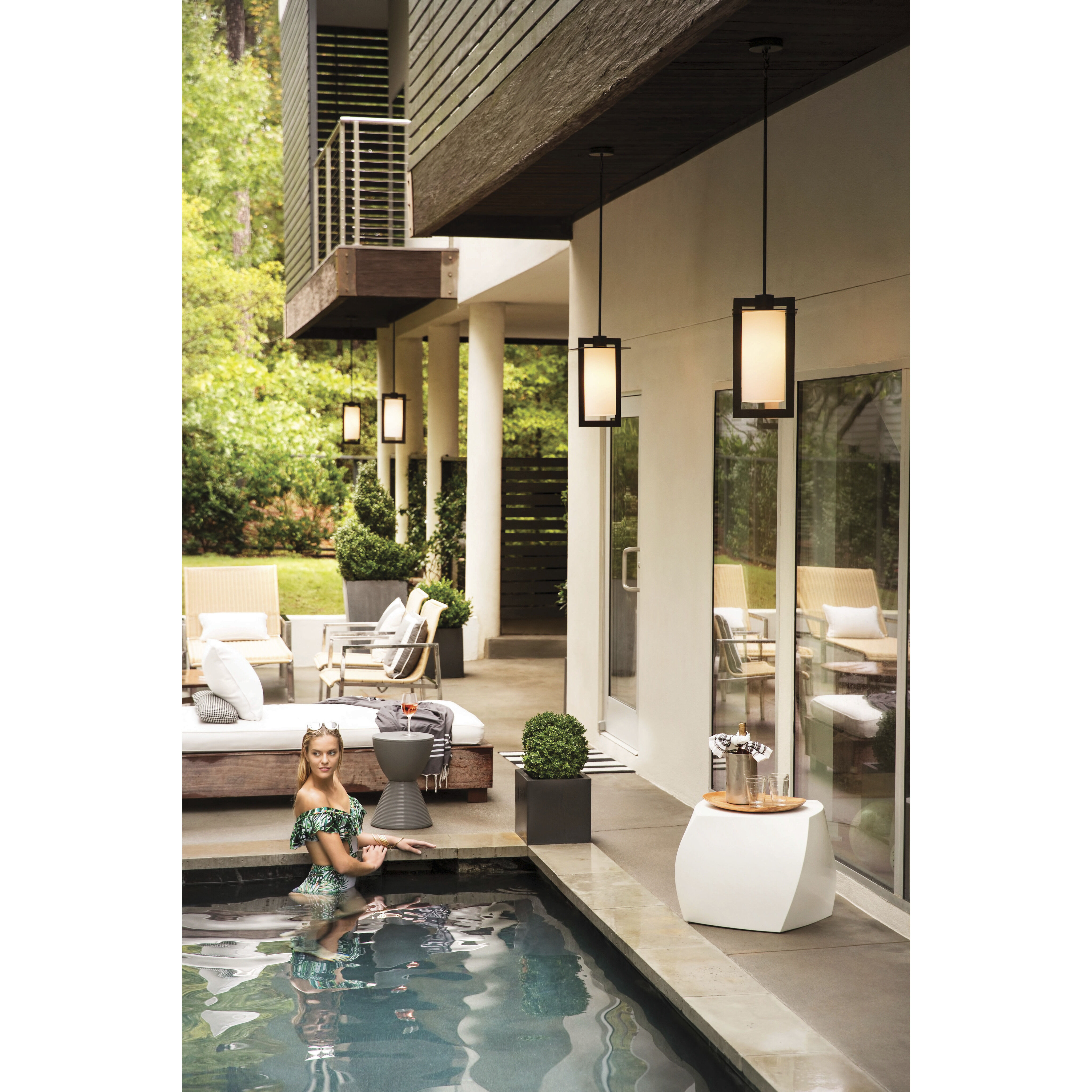 Colfax 1 Light 9.5 inch Bronze Outdoor Hanging Lantern