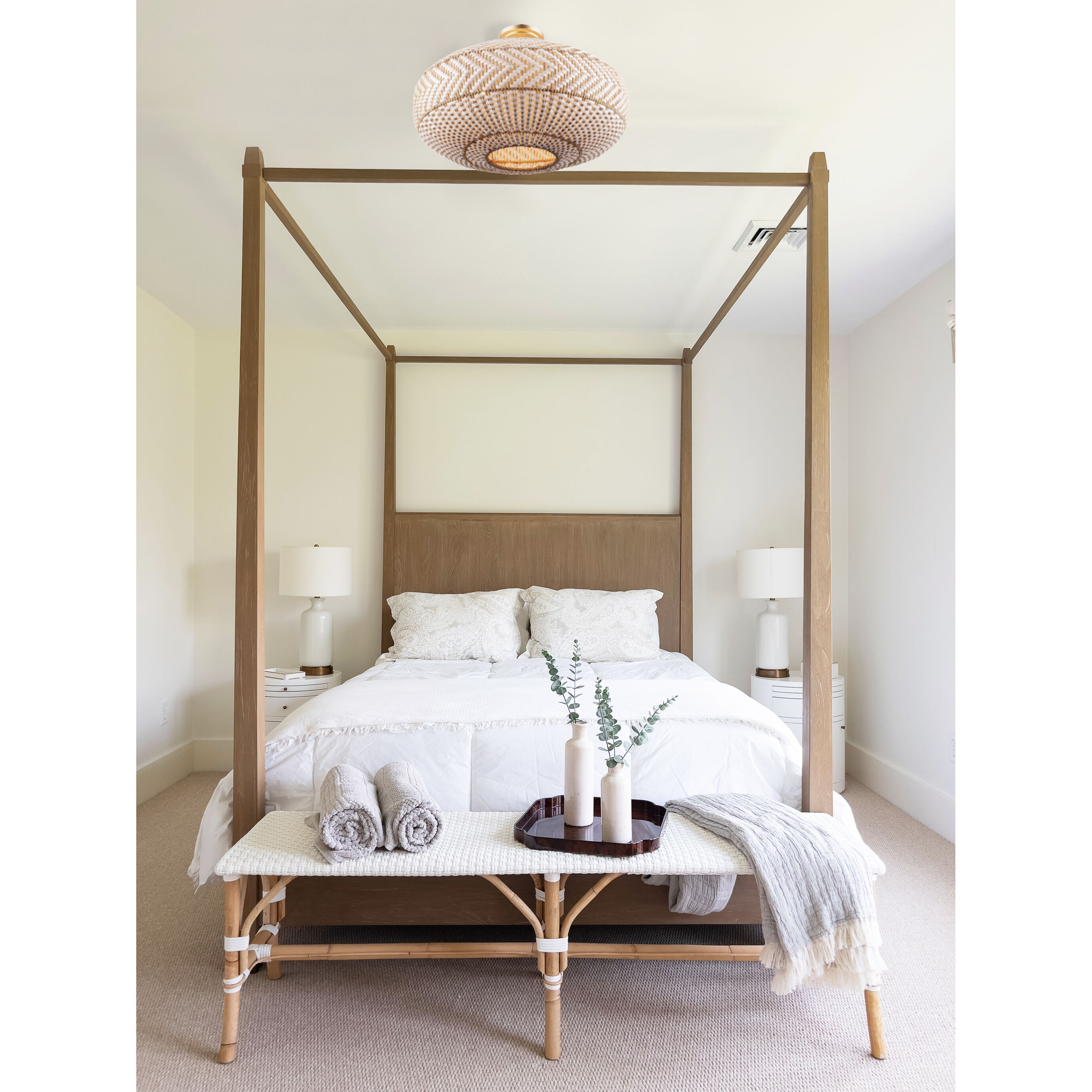 Zanzibar 4 Light 22 inch Soft Gold Semi Flush Ceiling Light