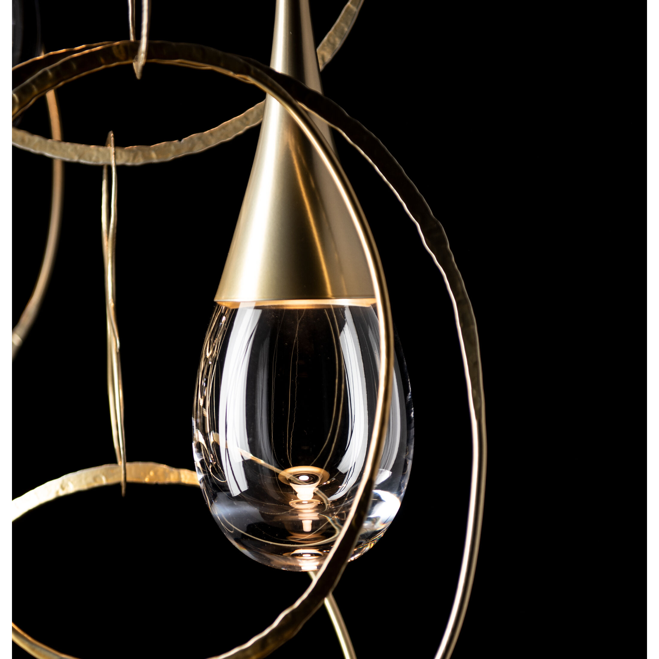 Lyric 7 Light 52.1 inch Modern Brass Linear Pendant Ceiling Light