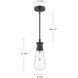 Alora Mood Marcel 1 Light 4.38 inch Clear Bubble Glass/Textured Black Exterior Pendant
