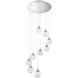Fybra 9 Light 22 inch Chrome Pendant Ceiling Light