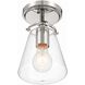 Voss 1 Light 5.75 inch Polished Nickel Semi Flush Ceiling Light