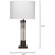 Sheridan 31.5 inch 150 watt White Hide & Oil Rubbed Bronze Metal Table Lamp Portable Light