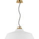 Sean Lavin Forge LED 28 inch Natural Brass Line-Voltage Pendant Ceiling Light in Matte White