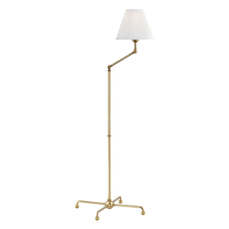 Classic No.1 59.5 inch 75.00 watt Aged Brass Floor Lamp Portable Light