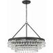 Calypso 6 Light 25 inch Matte Black Chandelier Ceiling Light