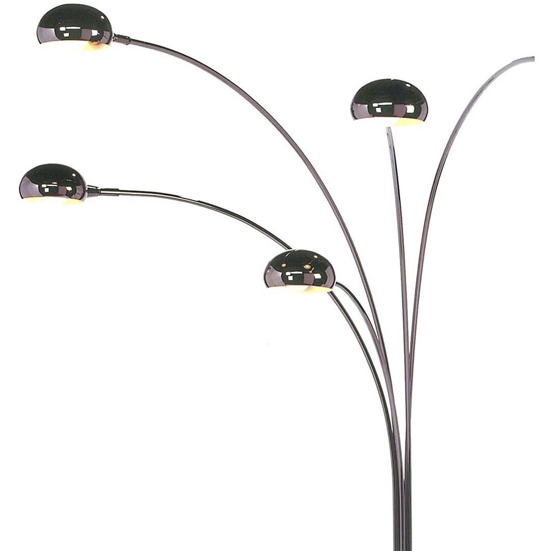 Mushroom 85 inch 40.00 watt Black Nickel Arc Floor Lamp Portable Light