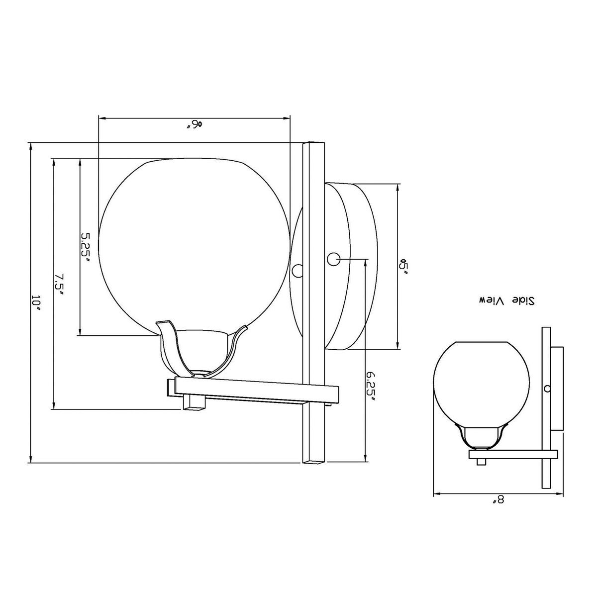 Signature 1 Light 6 inch Antique Bronze Wall Sconce Wall Light