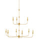 Nottaway 9 Light 44.25 inch Contemporary Gold Leaf and Contemporary Gold Chandelier Ceiling Light