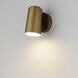 Spot Light LED 6.5 inch Natural Aged Brass Outdoor Wall Mount