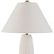 Brinsley 33 inch 150 watt Ivory and Antique Brass Table Lamp Portable Light