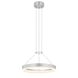 Corona LED 15.75 inch Bright Satin Aluminum Pendant Ceiling Light in Standard Suspension