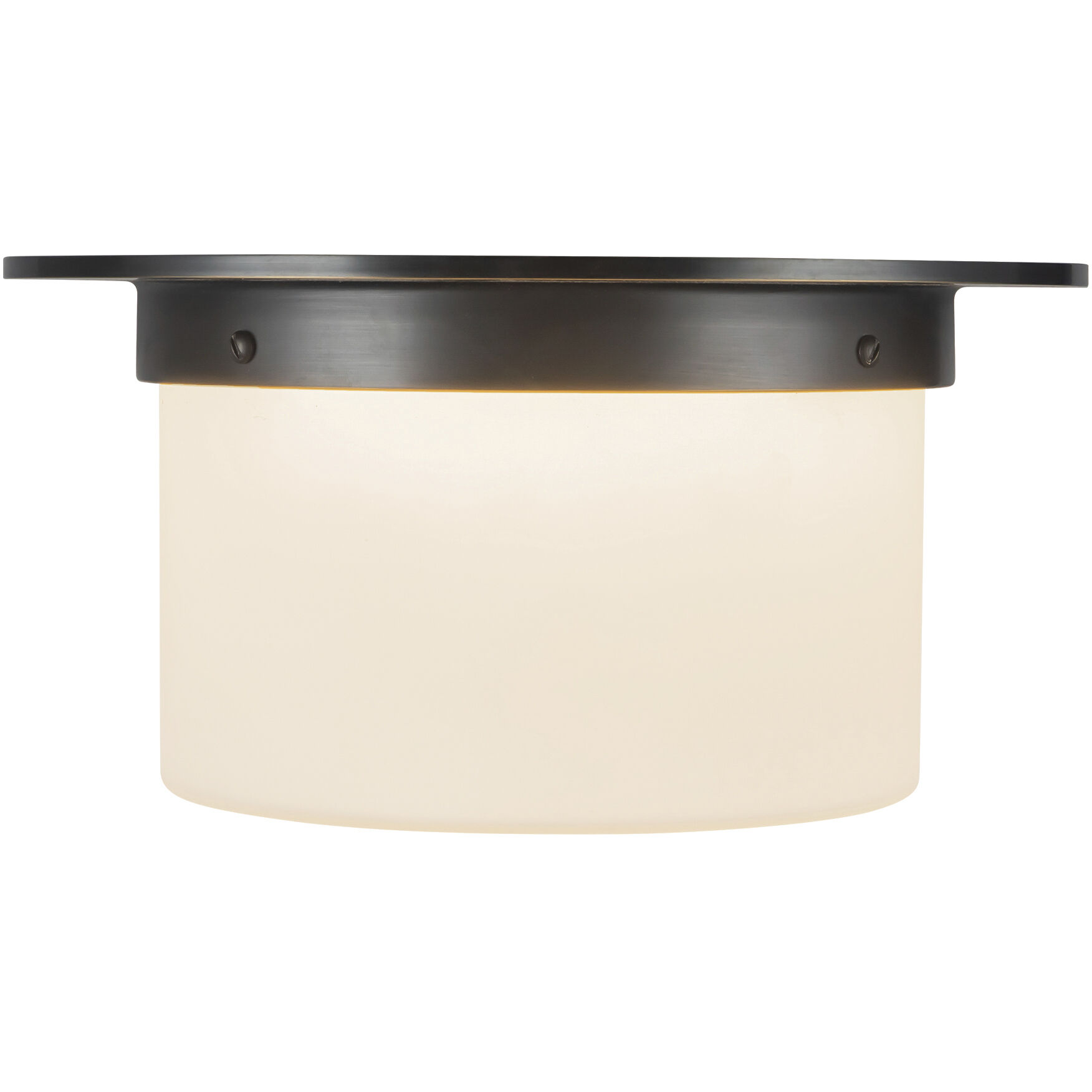 Mineral 2 Light 11.13 inch Urban Bronze and Matte Opal Glass Flush Mount Ceiling Light in Opal Glass Shade