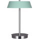 Jessa 14 inch 16.00 watt Brushed Nickel Table Lamp Portable Light in Teal Metal