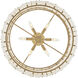 Simone LED 24 inch Burnished Gold Chandelier Ceiling Light in Alabaster, Drum