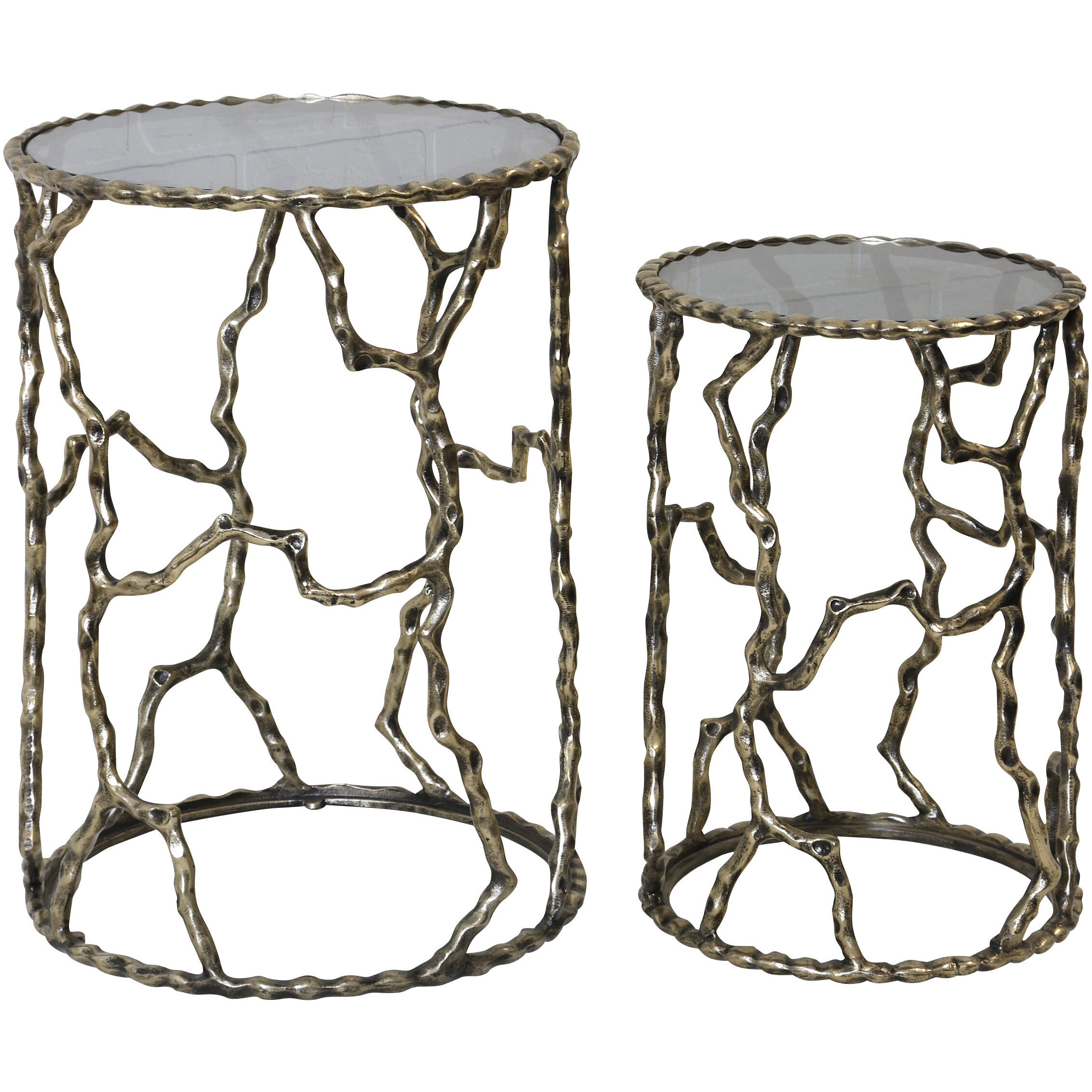 Branchwork Silver Accent Table Set