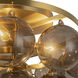 Alora Mood Faye 3 Light 17.75 inch Brushed Gold Semi-Flush Mount Ceiling Light in Smoked Glass