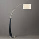 Plimpton 72 inch 100.00 watt Espresso and Brushed Nickel Arc Floor Lamp Portable Light