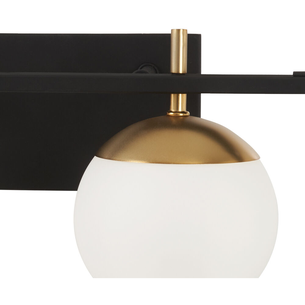 Alluria 4 Light 33 inch Weathered Black W/Autumn Gold Bath Light Wall Light