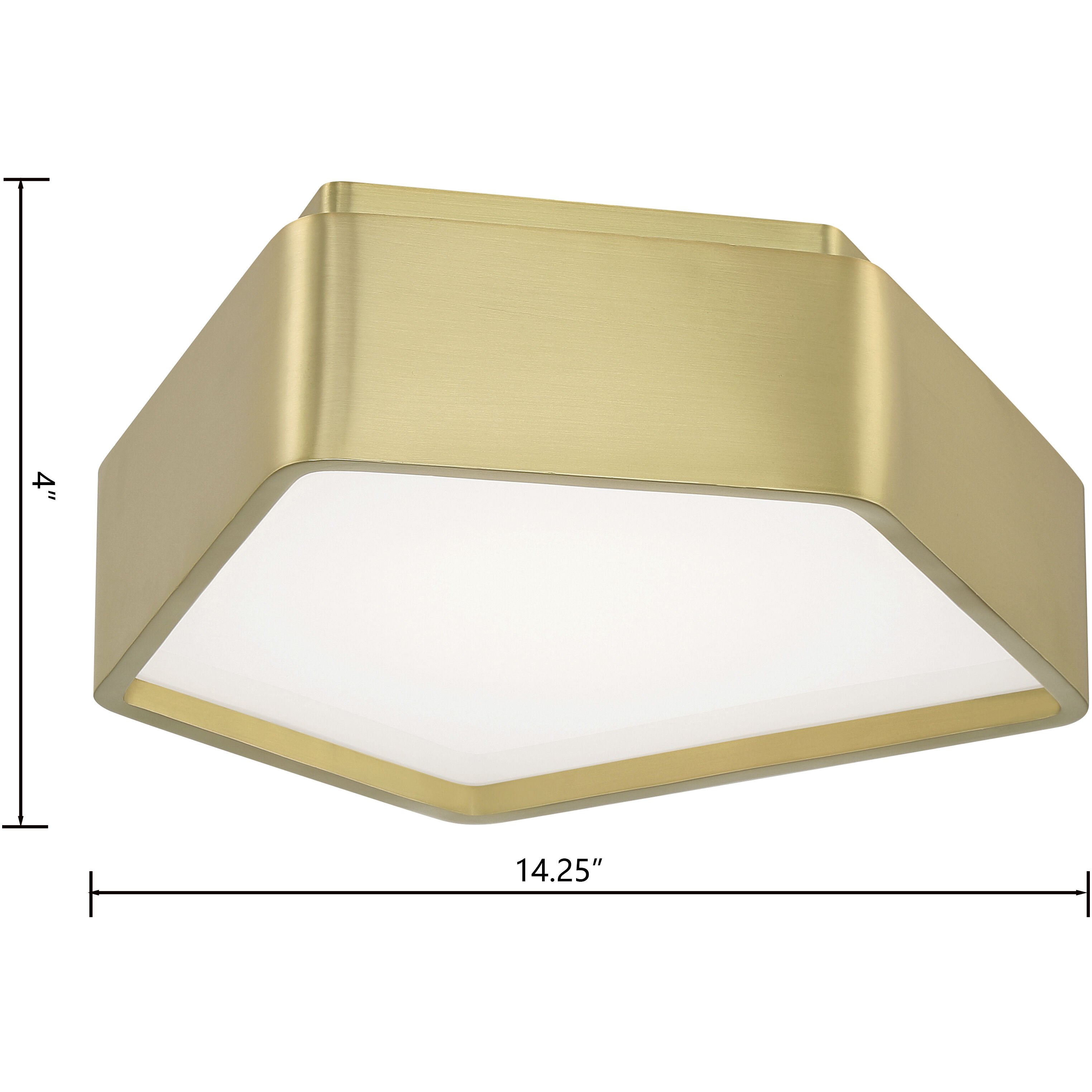 Fenway LED 12.25 inch Satin Brass Flush Mount Ceiling Light