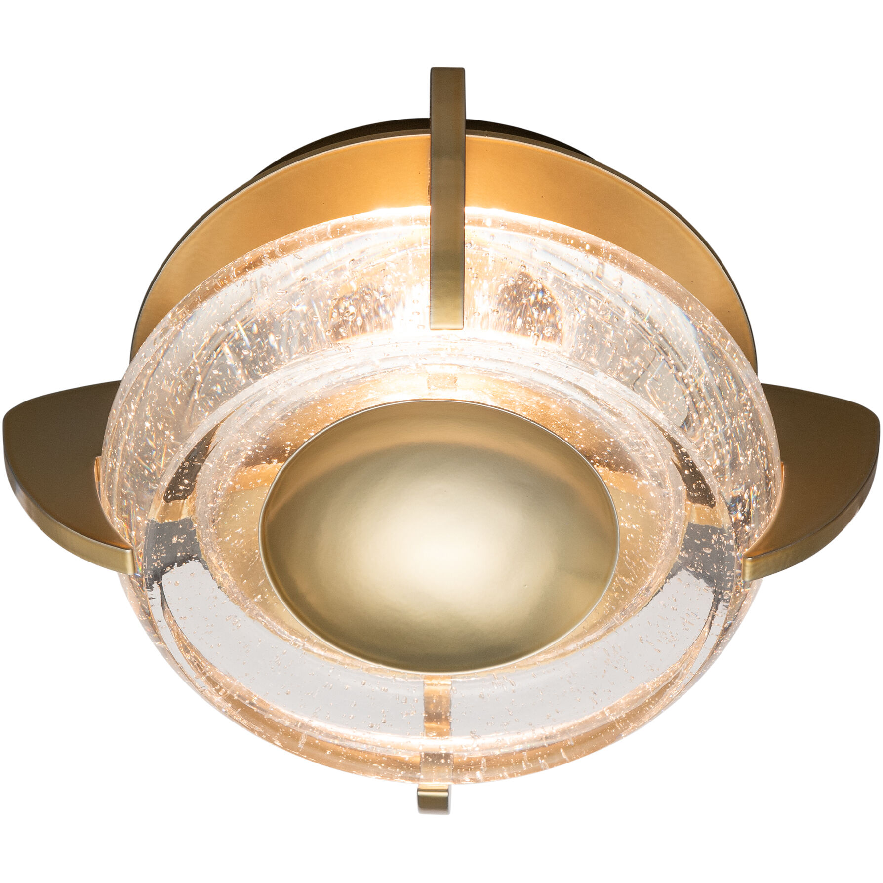 Lustra LED 10.6 inch Modern Brass Sconce/Flush Mount Wall Light, Art & Alchemy