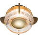 Lustra LED 10.6 inch Modern Brass Sconce/Flush Mount Wall Light, Art & Alchemy