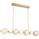 Zill LED 48.03 inch Lily Gold Island Chandelier Ceiling Light