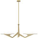 Down the Wrong Path 2 Light 47 inch Brass Kisser Linear Pendant Ceiling Light