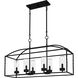 Thatcher 6 Light 36.5 inch Earth Black Outdoor Island Chandelier Ceiling Light