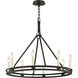 Sutton 8 Light 28 inch Textured Black Chandelier Ceiling Light