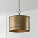 Nole 1 Light 14 inch Mystic Luster Pendant Ceiling Light, Convertible Dual Mount