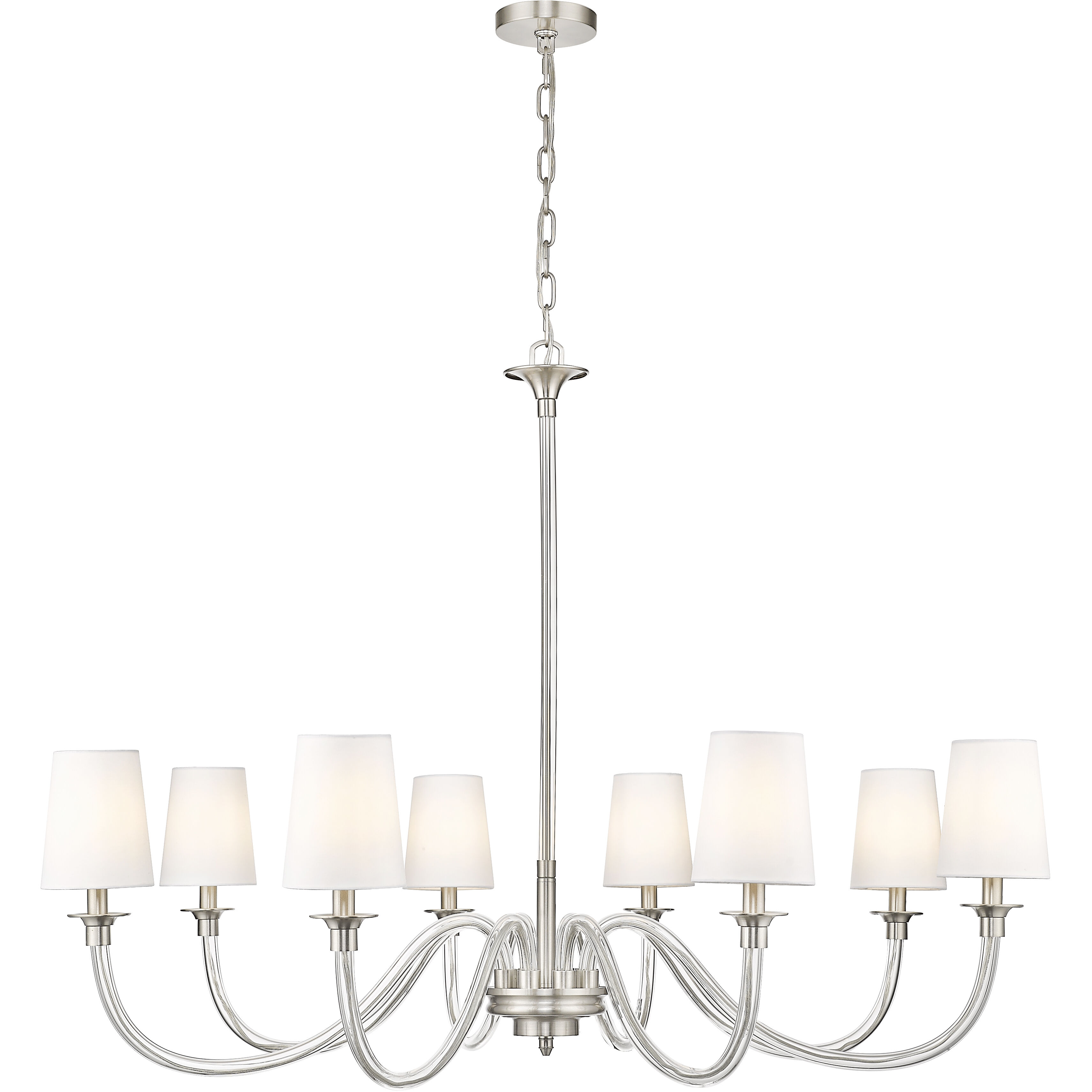 Z-Lite Katerina 8 Light 46 inch Brushed Nickel Chandelier Ceiling Light 1950-8BN - Open Box